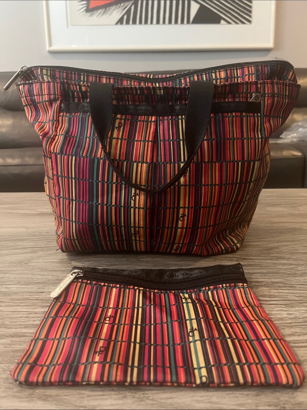 Diane von Furstenberg for LeSportsac Y2K Nylon Tote Bag & Matching Pouch